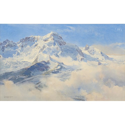 The Breithorn and the Klein Matterhorn, Zermatt, Switzerland.